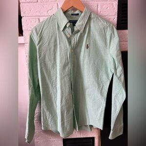 Polo Ralph Lauren Women’s Mint Green Button-Down Shirt size 10 slim fit